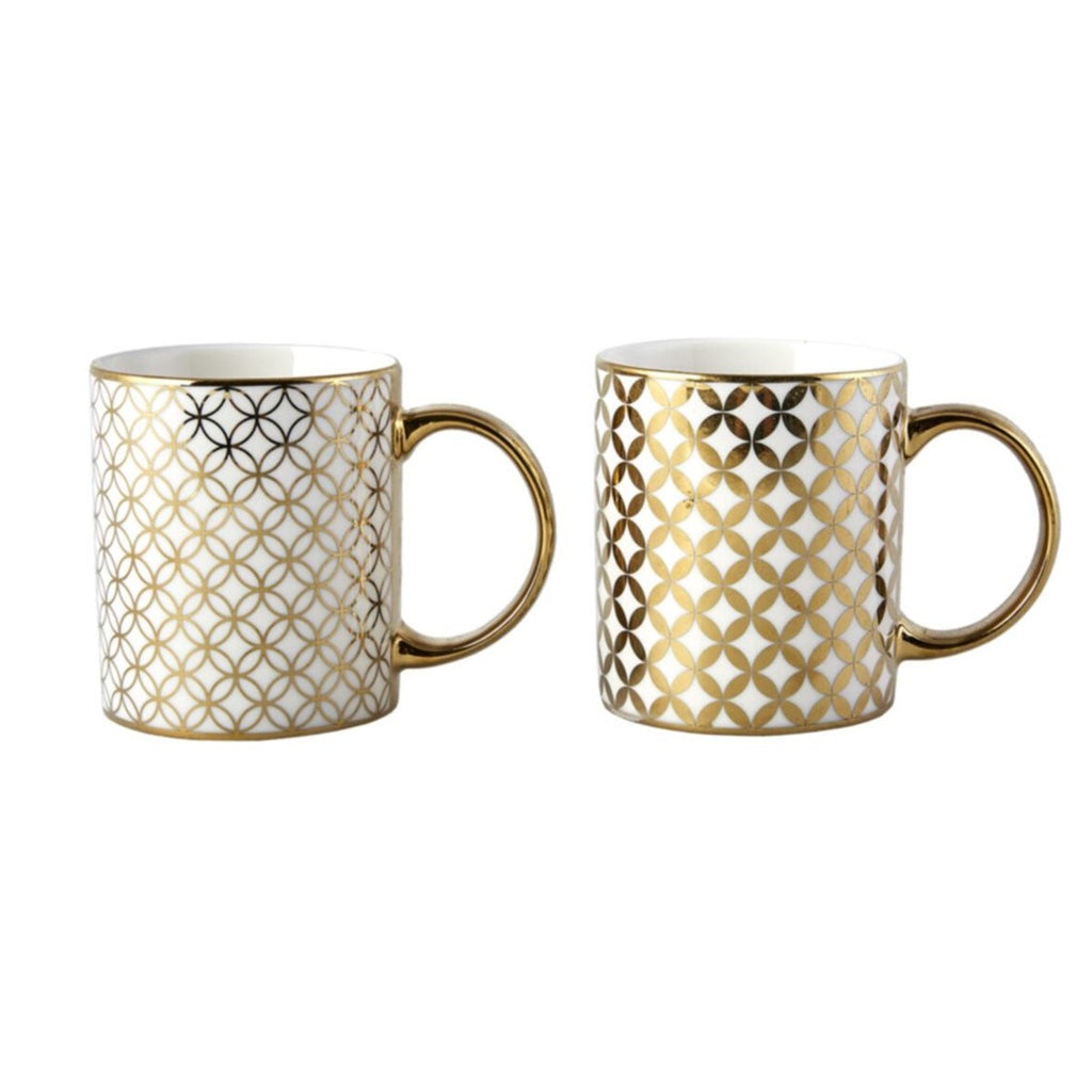 Royal Gold Agote Mug, Set of 2