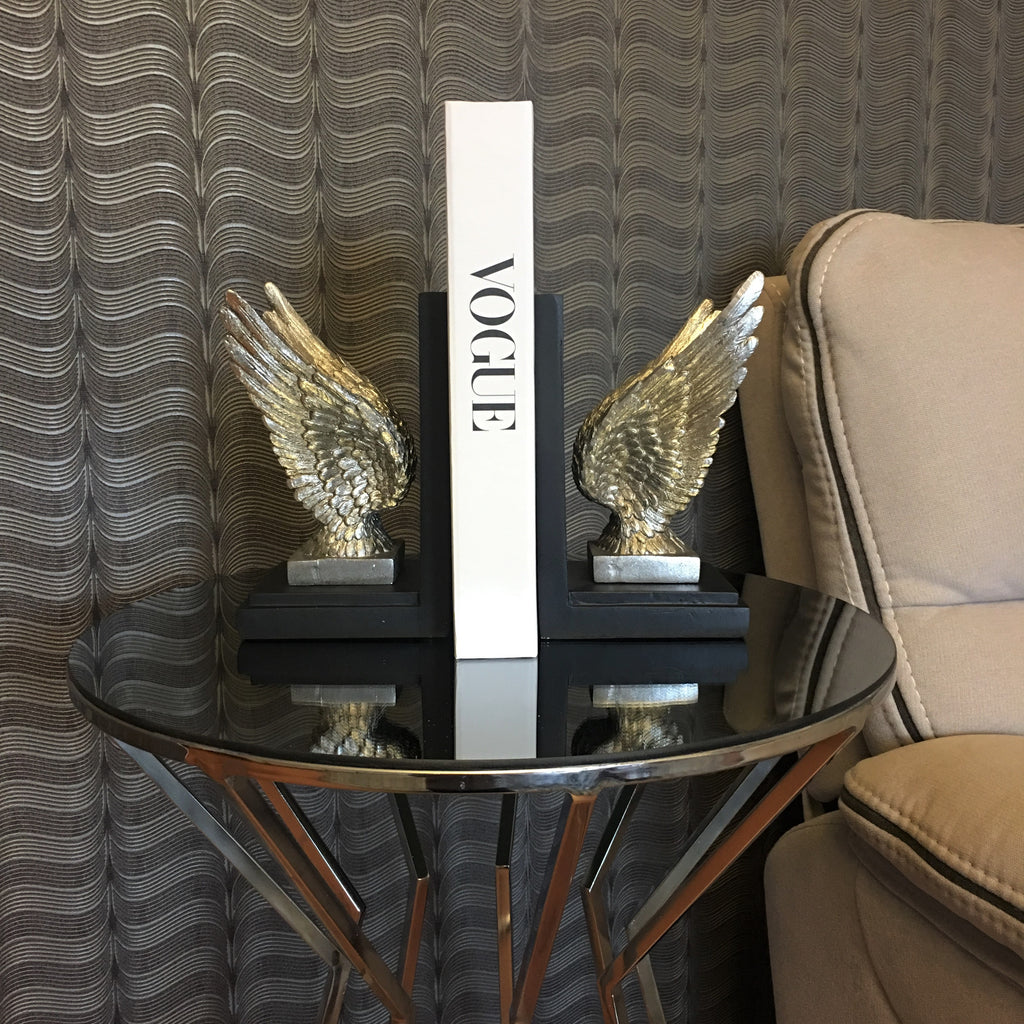 The Silver Wings Bookends - Selective home decor