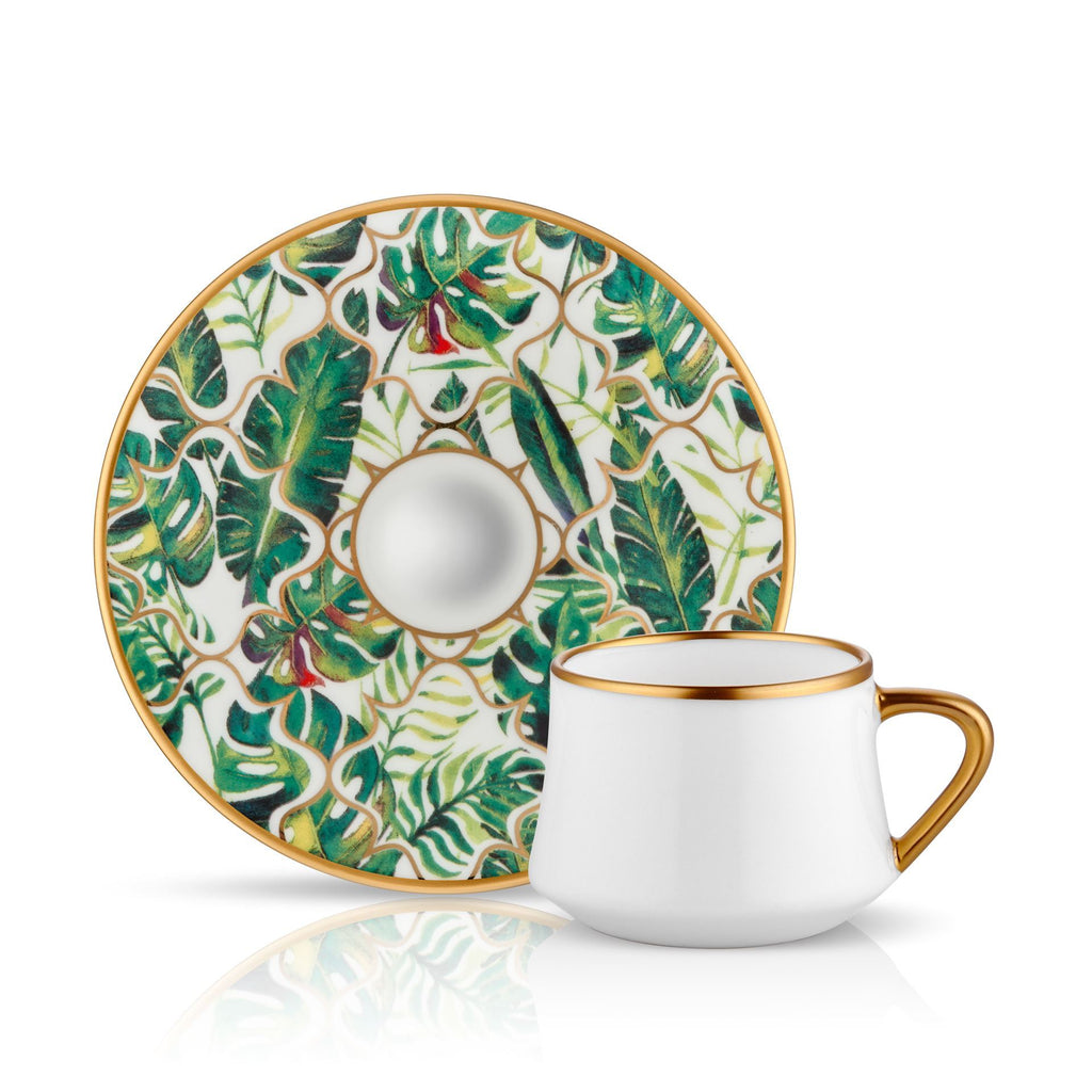 Sufi Amazon Equator Gold Coffee Cups, Set of 6 - Selective home decor