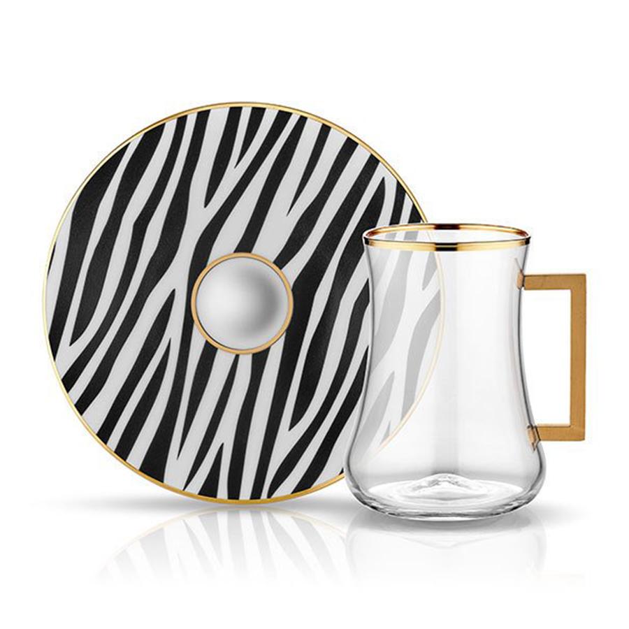 Dervish Zebra Tea Cups, Set of 6 - Selective home decor