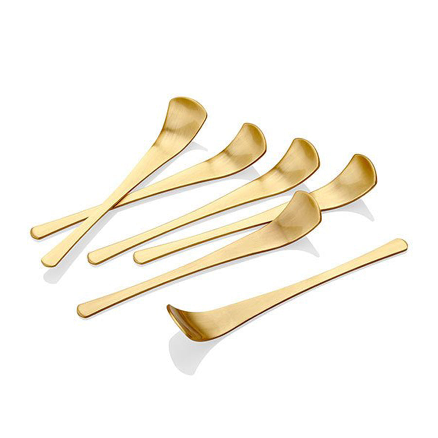 Istanbul Mat Gold Tea Spoons, Set of 6 - Selective home decor