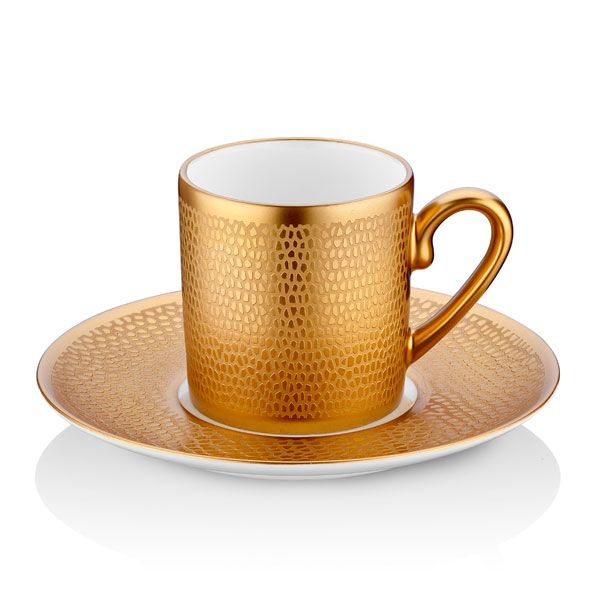 Eva Serpantine Mat Gold Coffee Cups, Set of 6 - Selective home decor