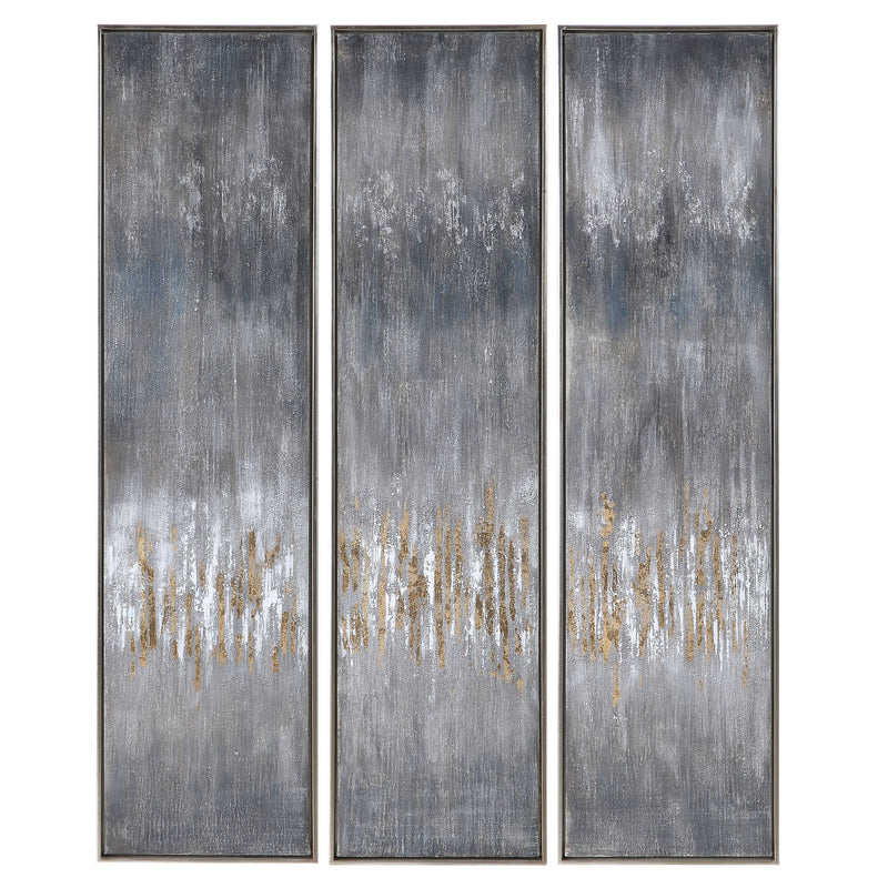 Gray Showers Hand Painted Canvases - Selective home decor