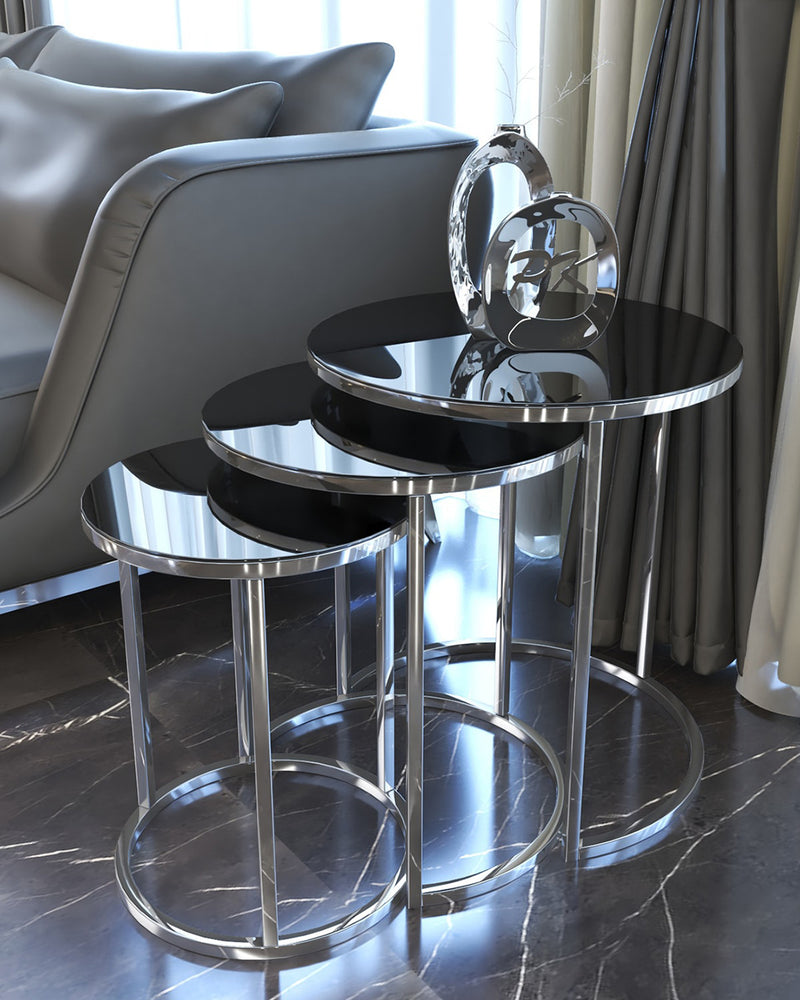 Luxury Butterfly Design Silver Coffee Table