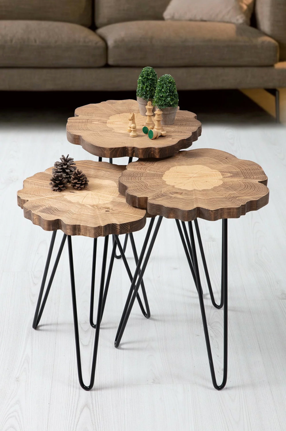 Turner Zigon Outdoor Tables, Set of 3 - Selective home decor
