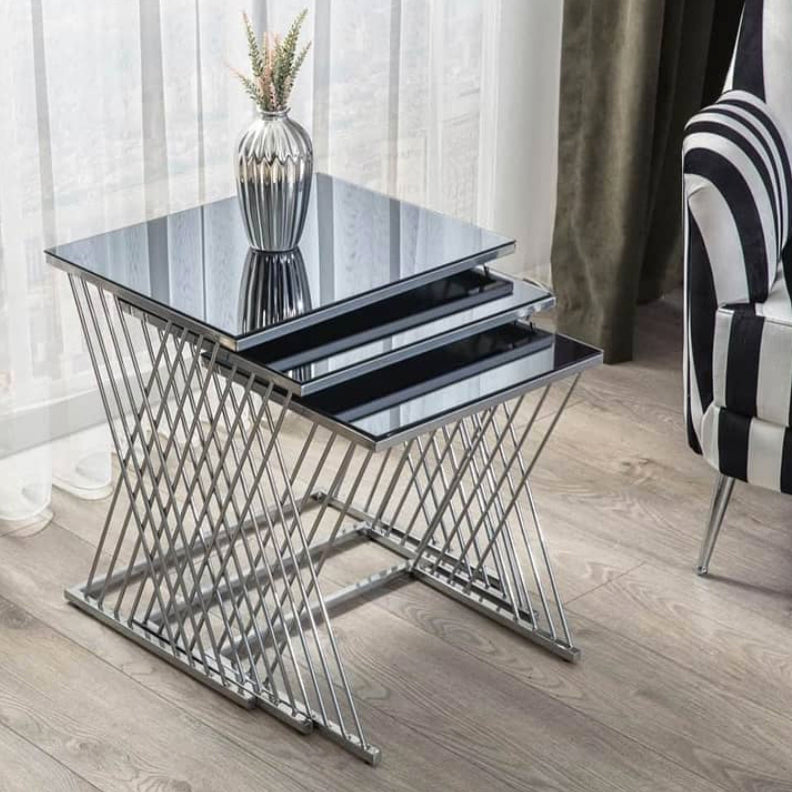 Luxury Star Design Silver Coffee Table