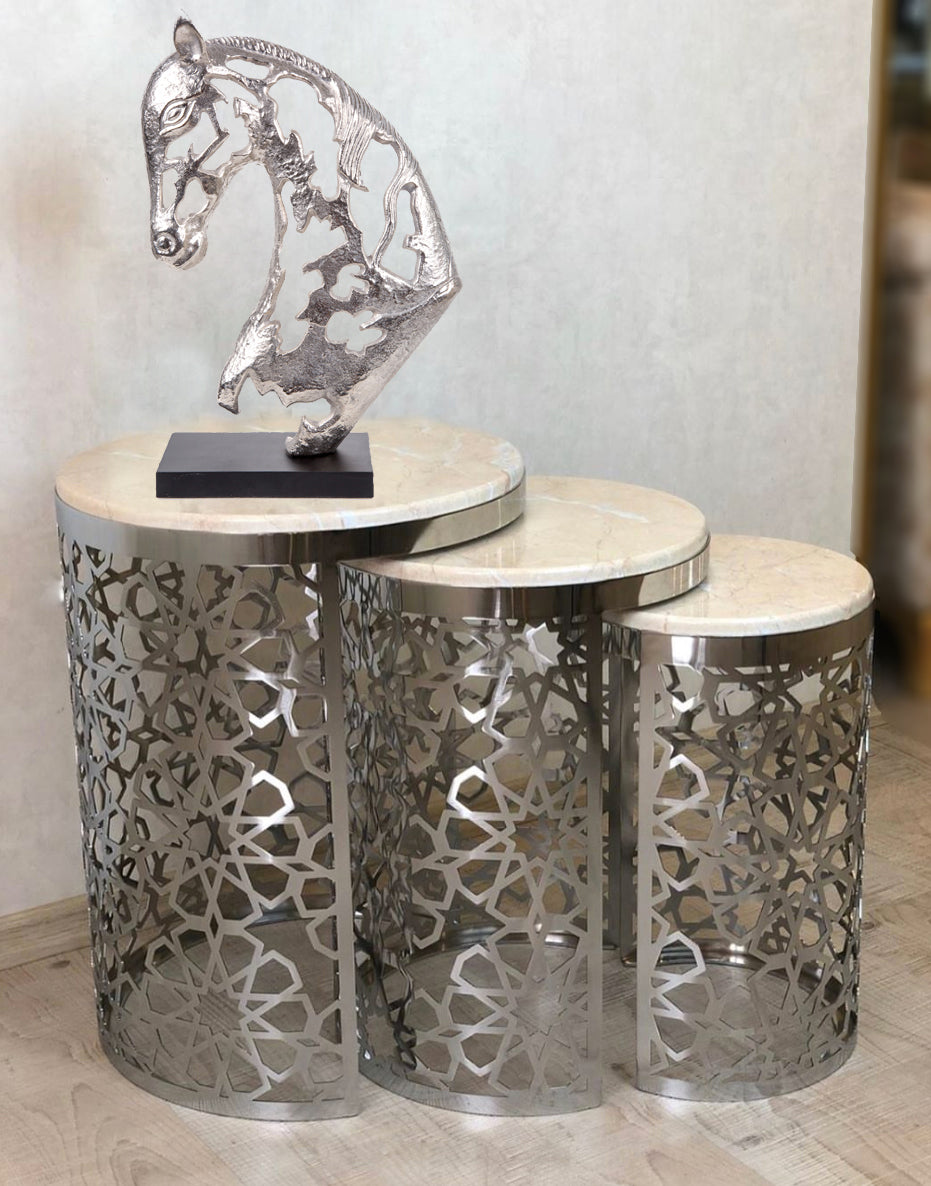 Luxury Star Design Silver Coffee Table - Selective home decor