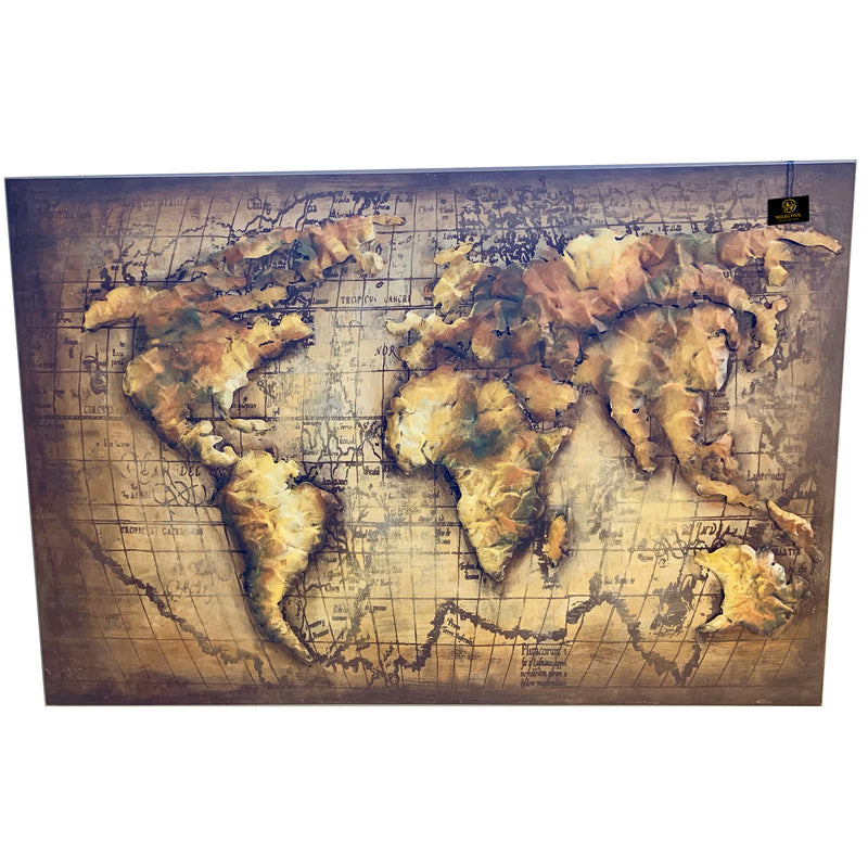 The Map Of The World Tableau - Selective home decor