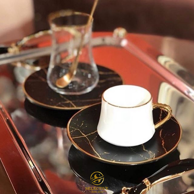 Dervish Mariposa Tea Glass with Handle, Set of 6