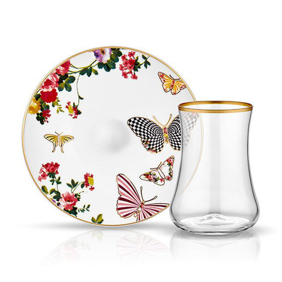 Dervish Mariposa Tea Glass, Set of 6 - Selective home decor