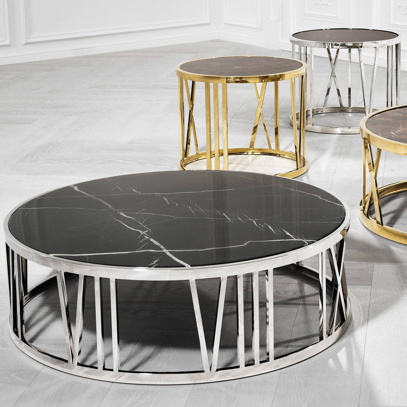 ROUND GOLD SIDE TABLE  BACCARAT