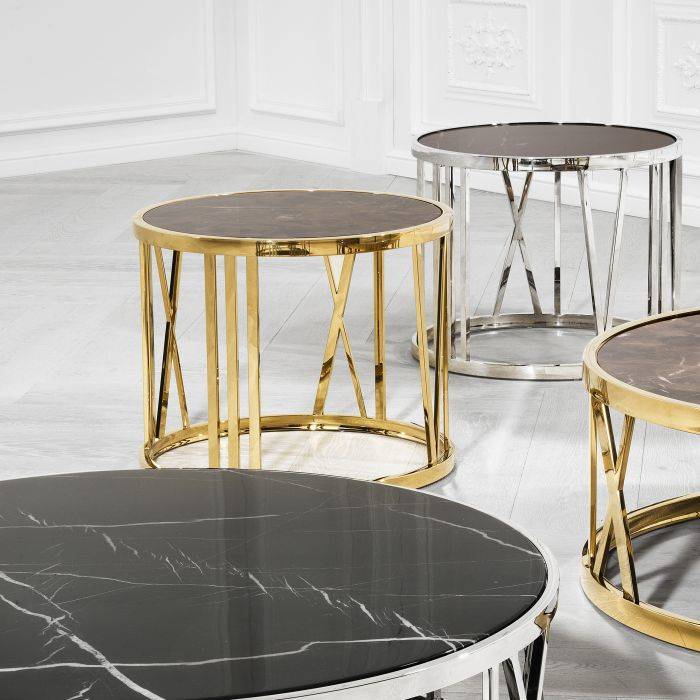 Twisted Golden Side Table
