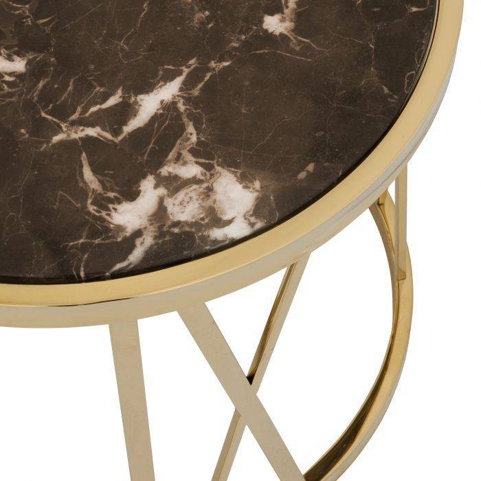 ROUND GOLD SIDE TABLE  BACCARAT - Selective home decor