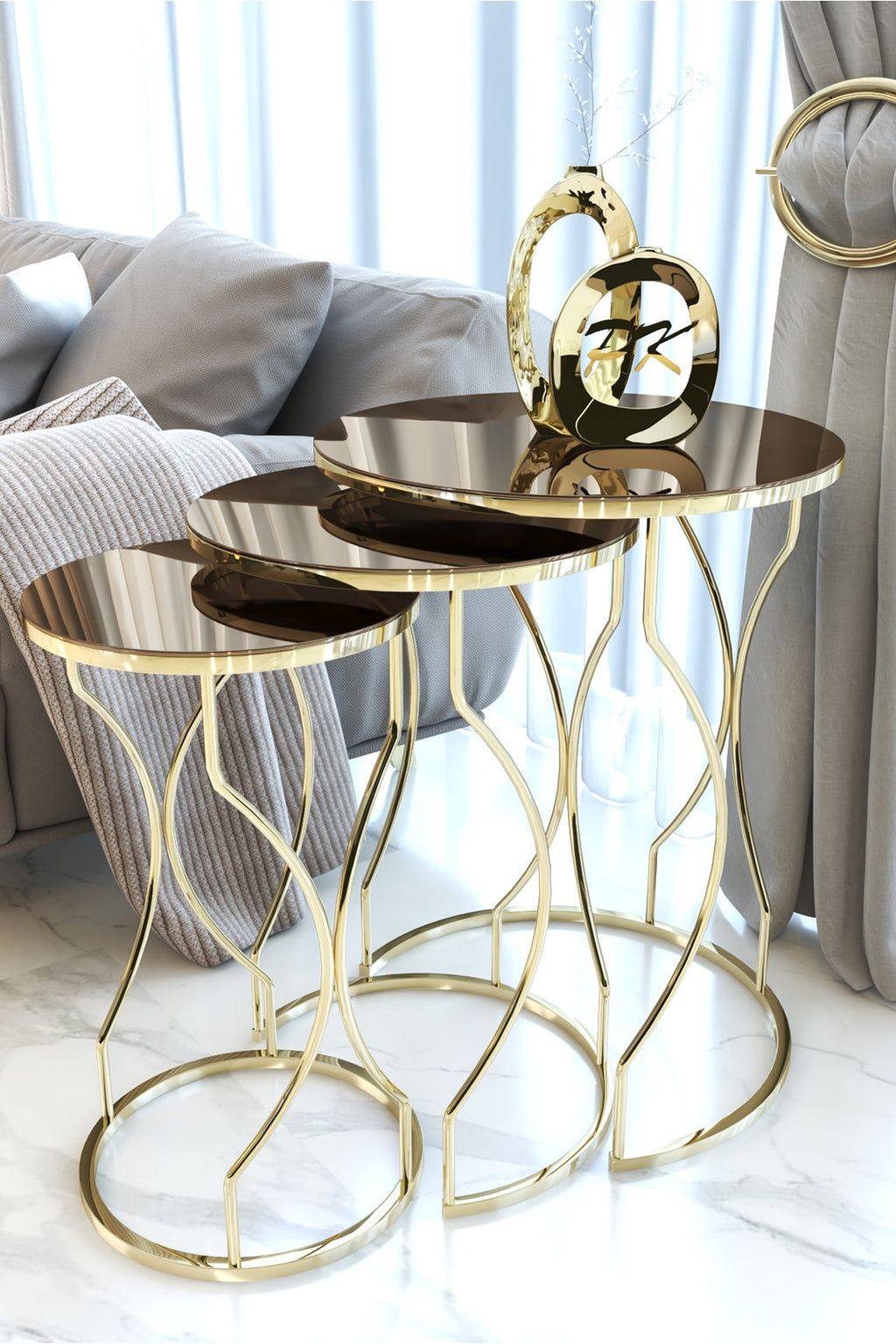 Dreamy Bronze Top Coffee Tables