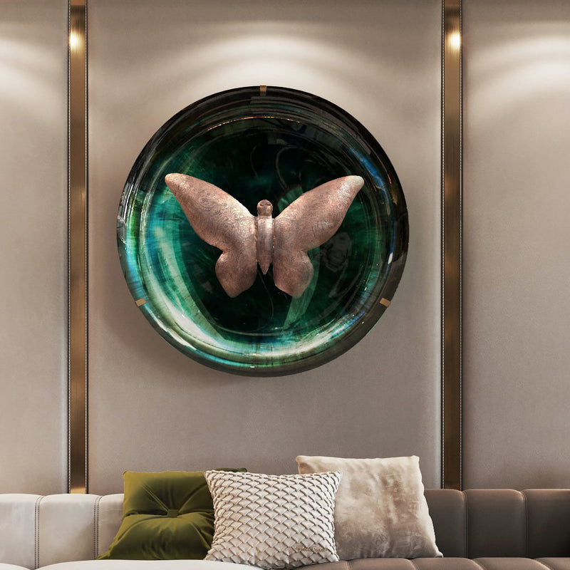Decorative Raffia Mirror Wall Art