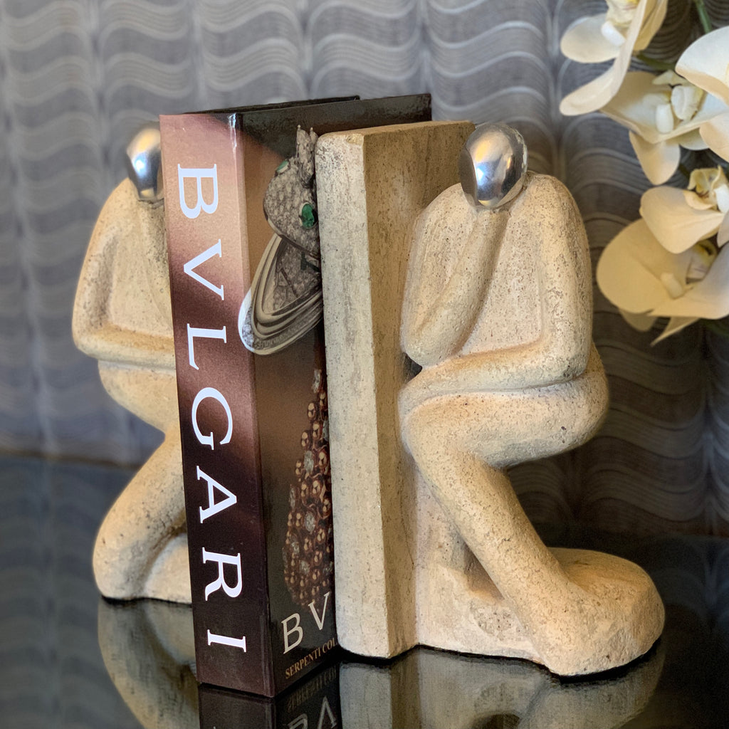 Thinkers Stone Bookends