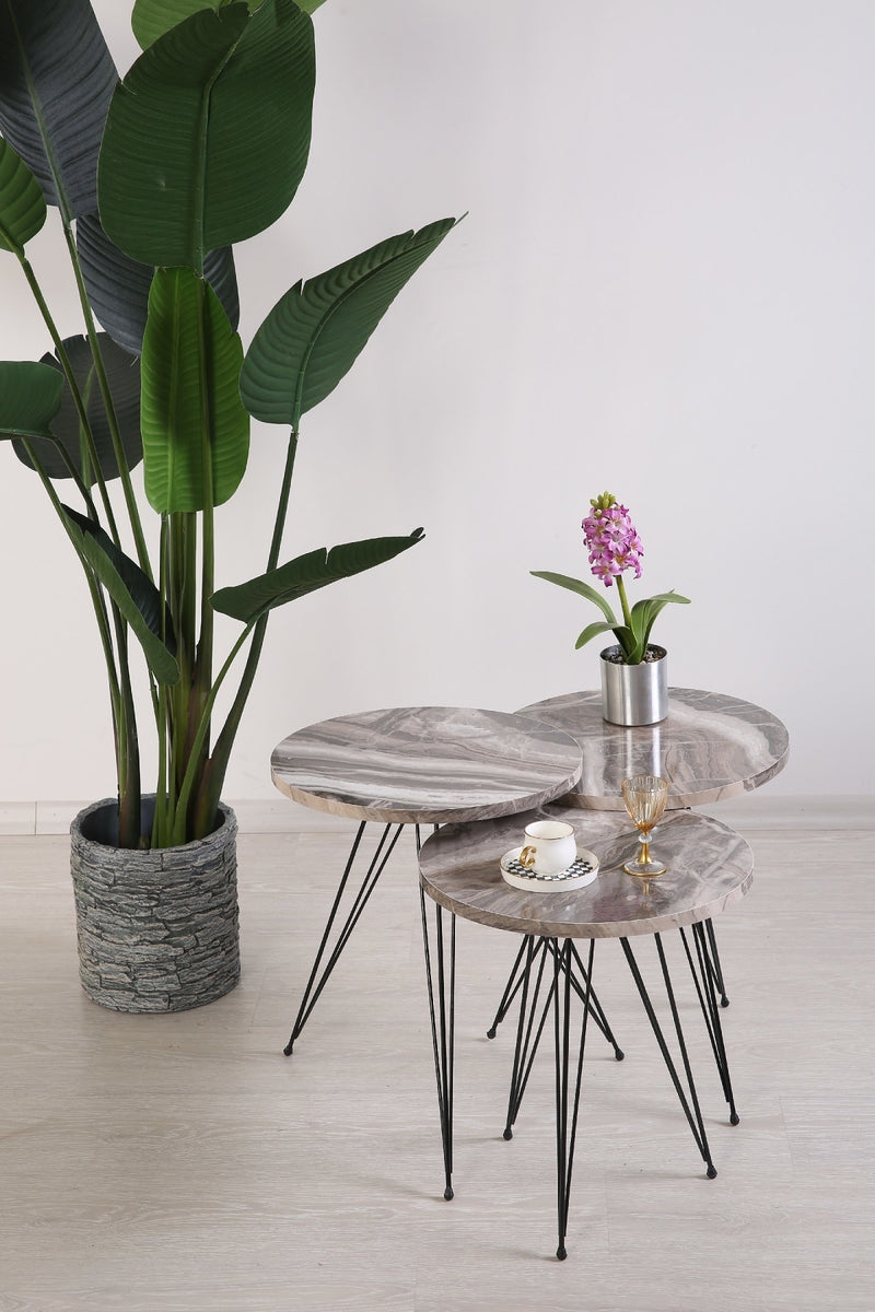 Wooden Ophelie Tables, Set of 3