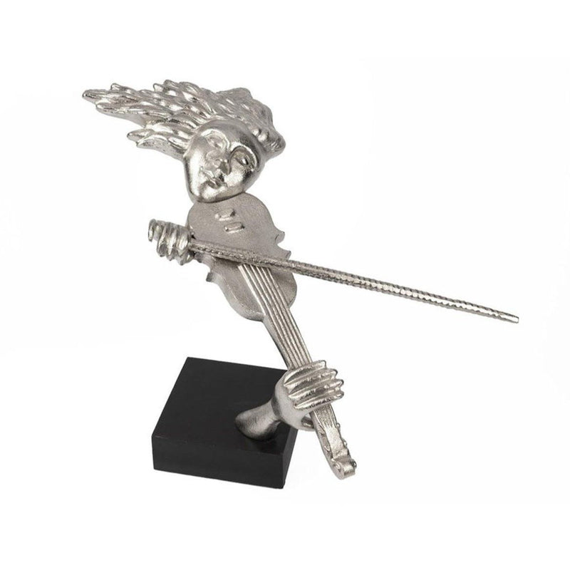 Violinist Silver Metal Sculpture