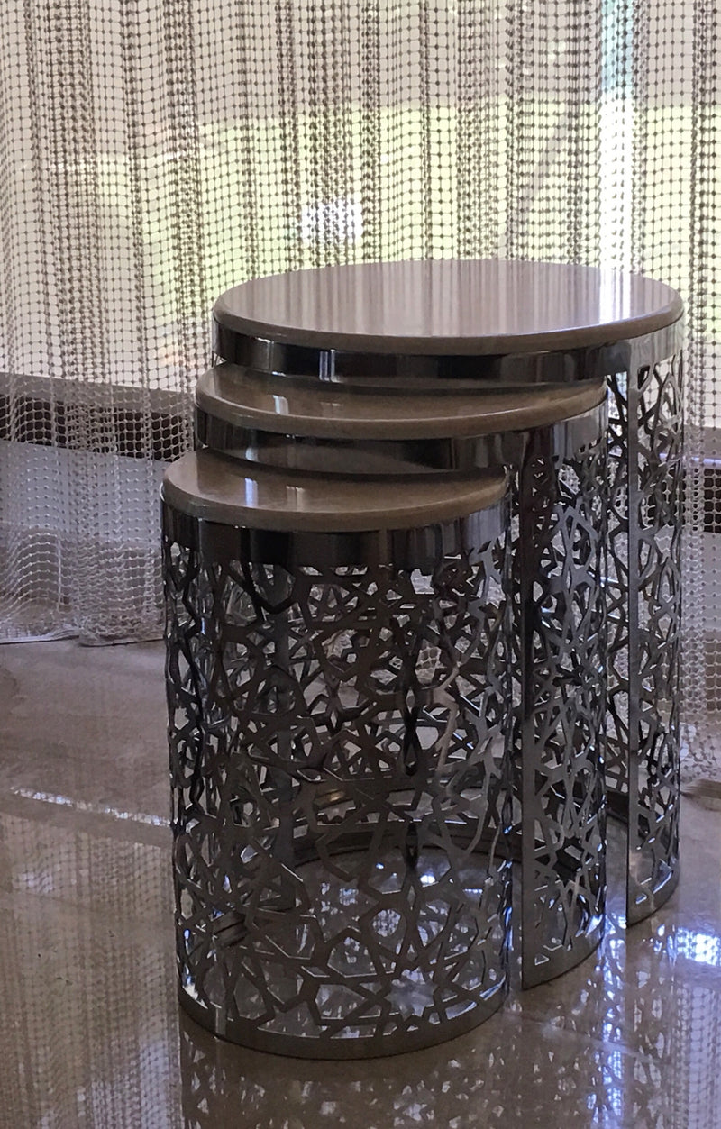 Luxury Star Design Silver Coffee Table