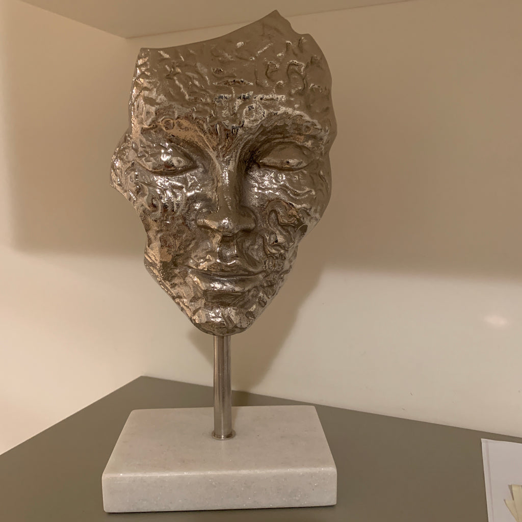 Johan Marbled Mask Sculpture - Selective home decor
