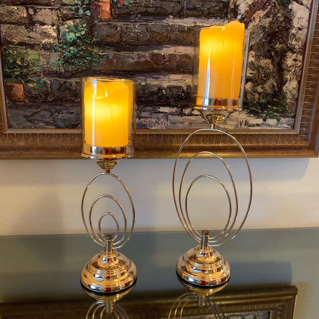 3 Rings Golden Candle Holder Medium - Selective home decor