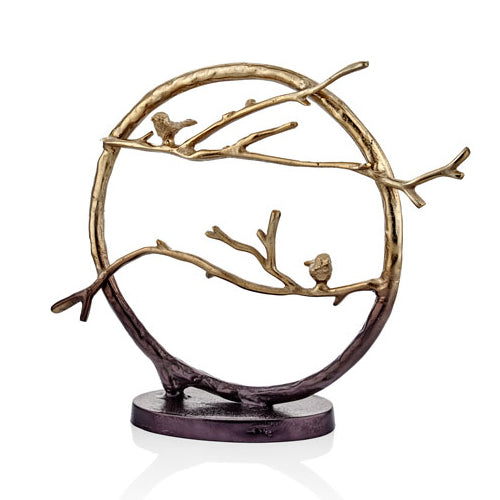 Bronze Gold Rings Sculpture - Selective home decor