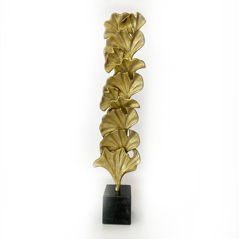 Golden Leaves Sculpture - Selective home decor