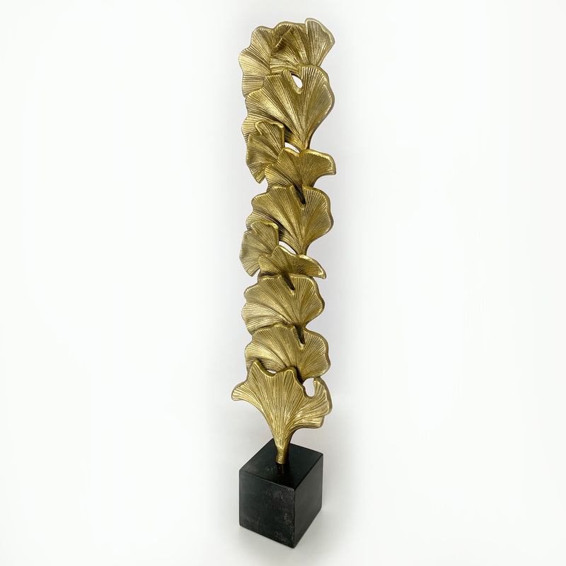 Golden Leaves Sculpture - Selective home decor