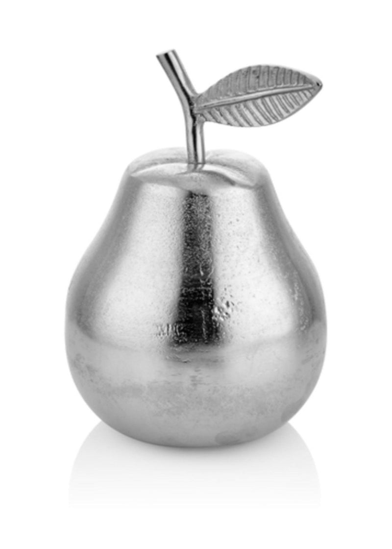 Silver Pear Metal Sculpture SMALL