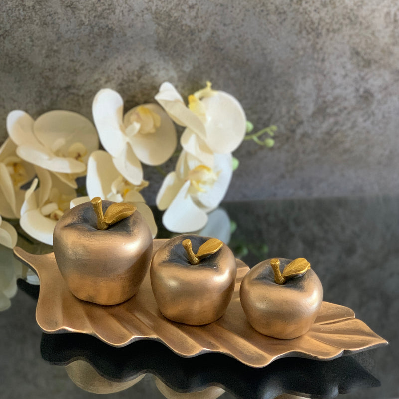 Decorative Golden Apples 4 Pieces