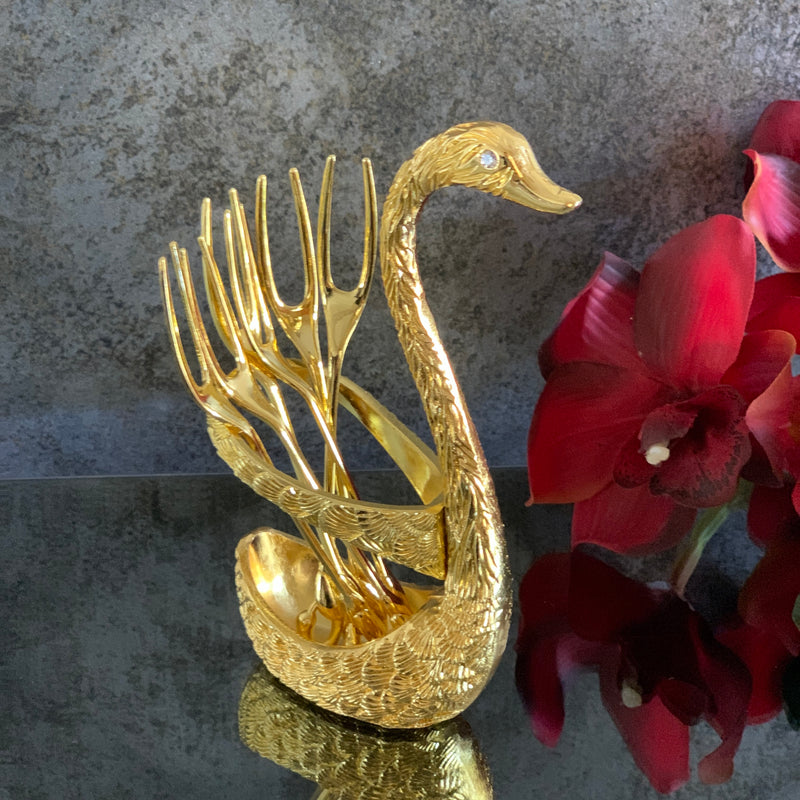 Gold Swan Fork holder